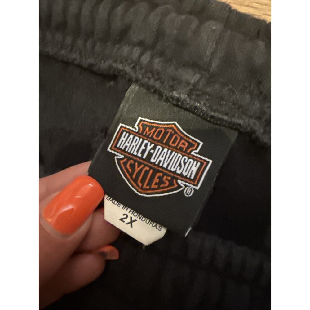 Vintage Harley Davidson Flame Blue Lighting Sweatpants, Size 2XL, 2008 - Picture 7 of 11